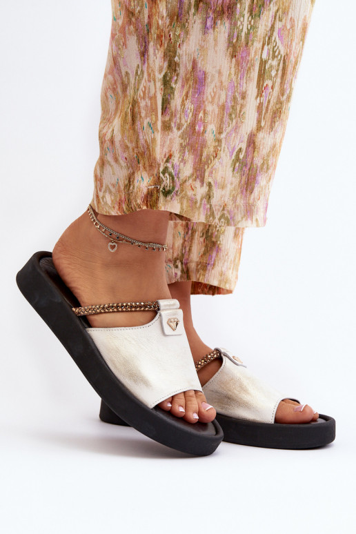 Leather Women's Sandals Zazoo 2659/005 Silver Leather Women's Sandals Zazoo 2659/005 Silver