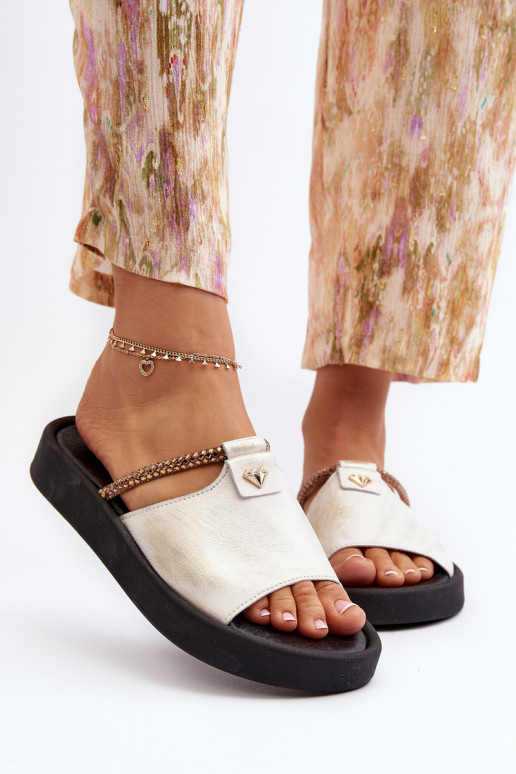 Leather Women's Sandals Zazoo 2659/005 Silver Leather Women's Sandals Zazoo 2659/005 Silver