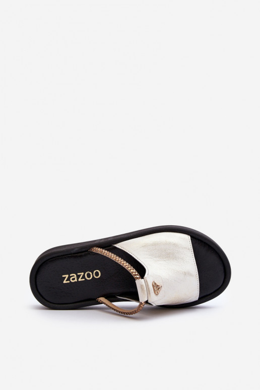 Leather Women's Sandals Zazoo 2659/005 Silver Leather Women's Sandals Zazoo 2659/005 Silver