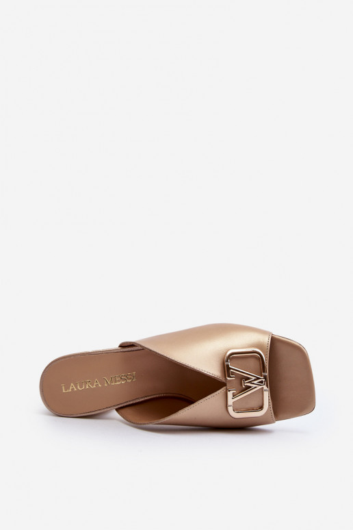 Elegant Women's High Heel Sandals Laura Messi 2771 Gold Elegant Women's High Heel Sandals Laura Messi 2771 Gold