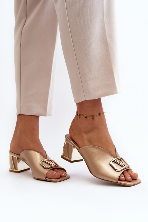 Elegant Women's High Heel Sandals Laura Messi 2771 Gold Elegant Women's High Heel Sandals Laura Messi 2771 Gold