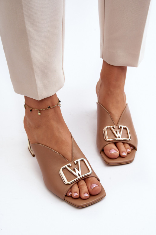 Elegant Women's Heeled Sandals Laura Messi 2771 Beige