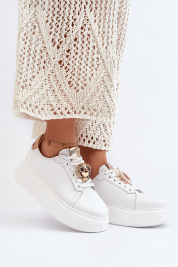 Women's Leather Sneakers CheBello 4411 White 2