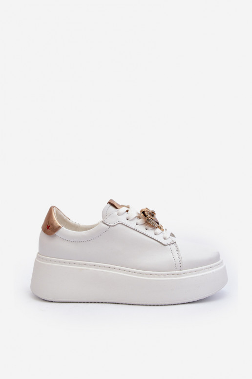 Women's Leather Sneakers CheBello 4411 White