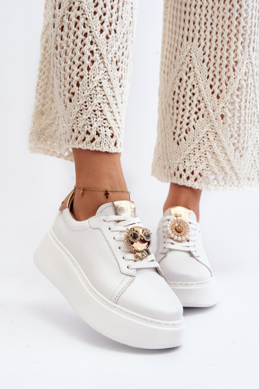 Women's Leather Sneakers CheBello 4411 White