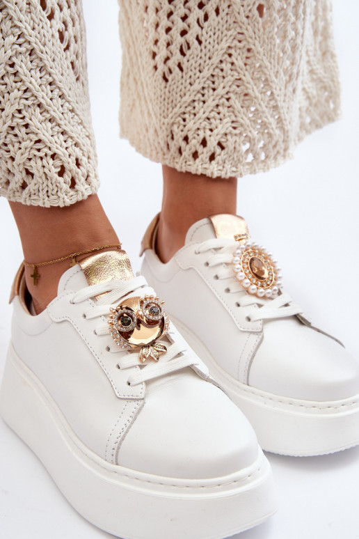 Women's Leather Sneakers CheBello 4411 White