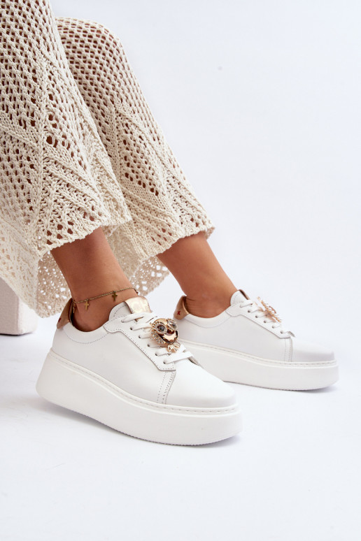 Women's Leather Sneakers CheBello 4411 White