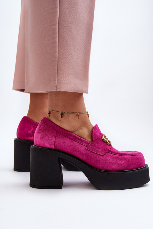Zazoo 20170 Półbuty Zamszowe Damskie Na Słupku Fuksja Zazoo 20170 Półbuty Zamszowe Damskie Na Słupku Fuksja