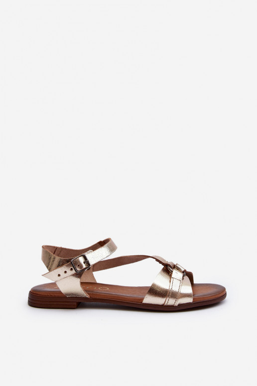 Zazoo 40182 Women's Leather Sandals Gold Zazoo 40182 Women's Leather Sandals Gold