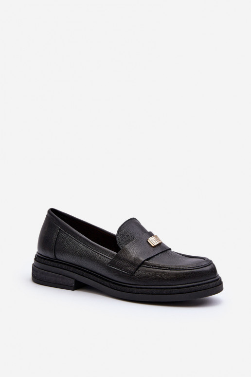 Zazoo 20165 Women's Black Leather Moccasins Zazoo 20165 Women's Black Leather Moccasins