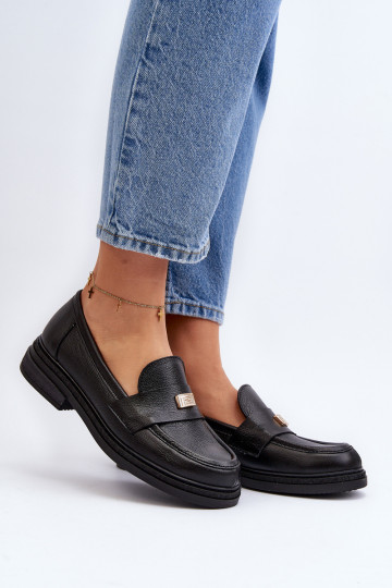 Zazoo 20165 Women's Black Leather Moccasins 2
