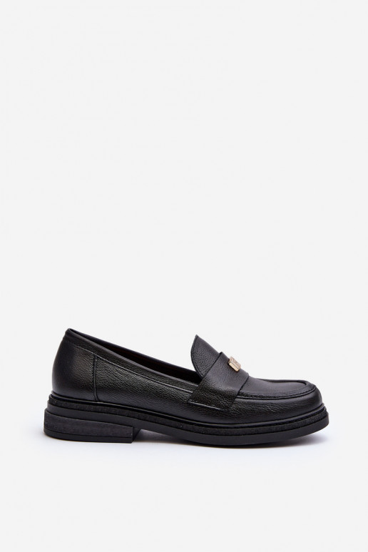 Zazoo 20165 Women's Black Leather Moccasins Zazoo 20165 Women's Black Leather Moccasins