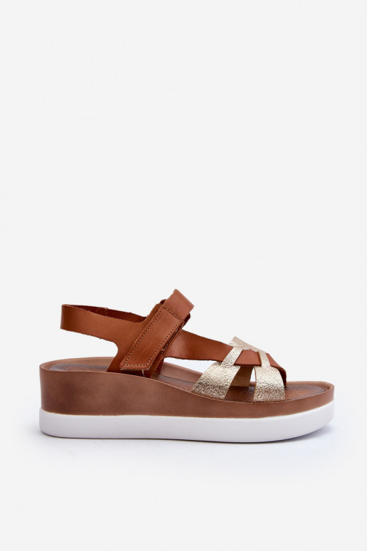 Zazoo 40397 Women's Leather Platform Sandals Brown Zazoo 40397 Women's Leather Platform Sandals Brown