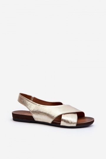 Zazoo 40407 Women's Leather Sandals Gold 2