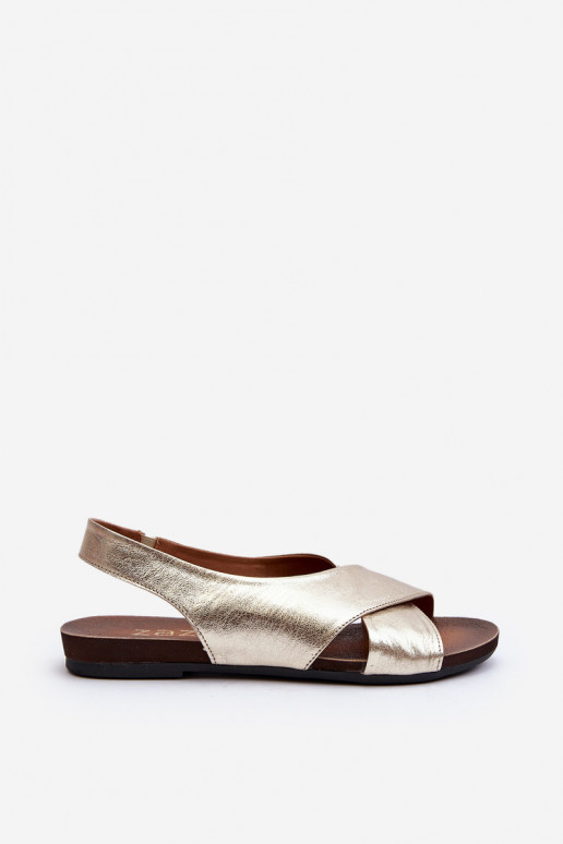 Zazoo 40407 Women's Leather Sandals Gold Zazoo 40407 Women's Leather Sandals Gold
