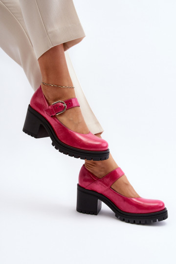 Zazoo 20166 Patent Leather Heels Fuchsia 2