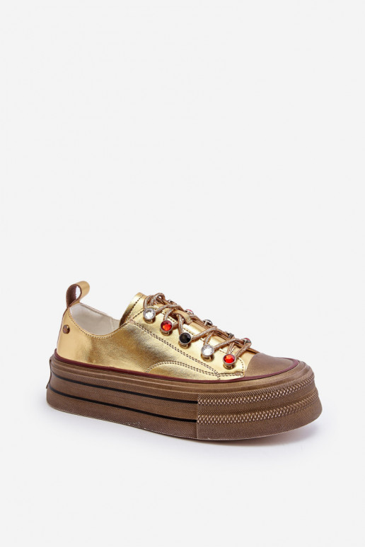 Women's Platform Sneakers GOE NN2N4055 Gold Women's Platform Sneakers GOE NN2N4055 Gold