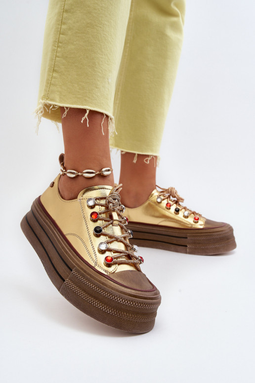 Women's Platform Sneakers GOE NN2N4055 Gold Women's Platform Sneakers GOE NN2N4055 Gold
