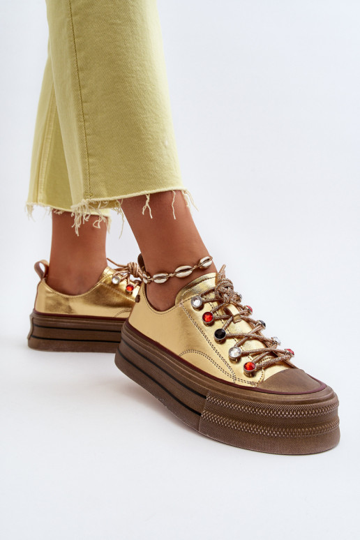 Women's Platform Sneakers GOE NN2N4055 Gold Women's Platform Sneakers GOE NN2N4055 Gold