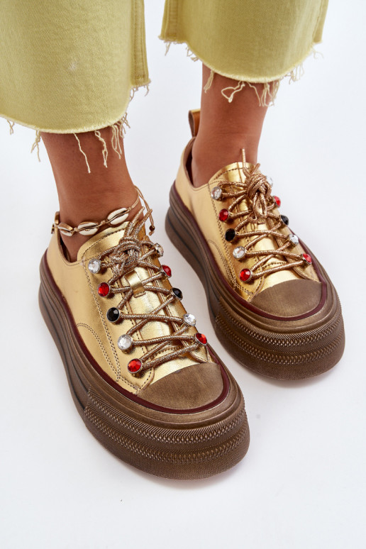 Women's Platform Sneakers GOE NN2N4055 Gold Women's Platform Sneakers GOE NN2N4055 Gold