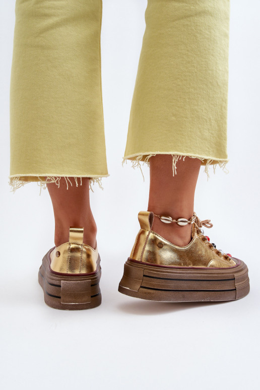 Women's Platform Sneakers GOE NN2N4055 Gold Women's Platform Sneakers GOE NN2N4055 Gold