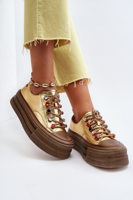 Women's Platform Sneakers GOE NN2N4055 Gold Women's Platform Sneakers GOE NN2N4055 Gold