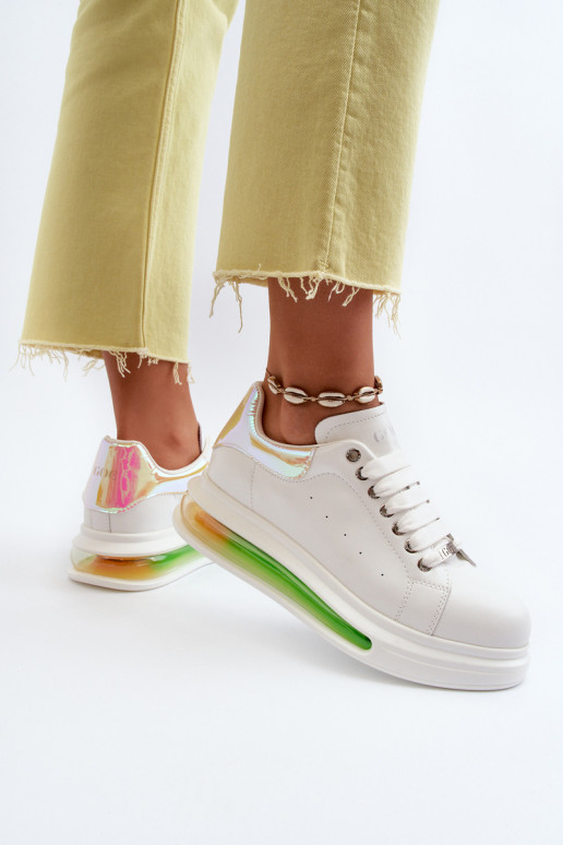 Women's Leather Sneakers GOE NN2N4029 White Women's Leather Sneakers GOE NN2N4029 White