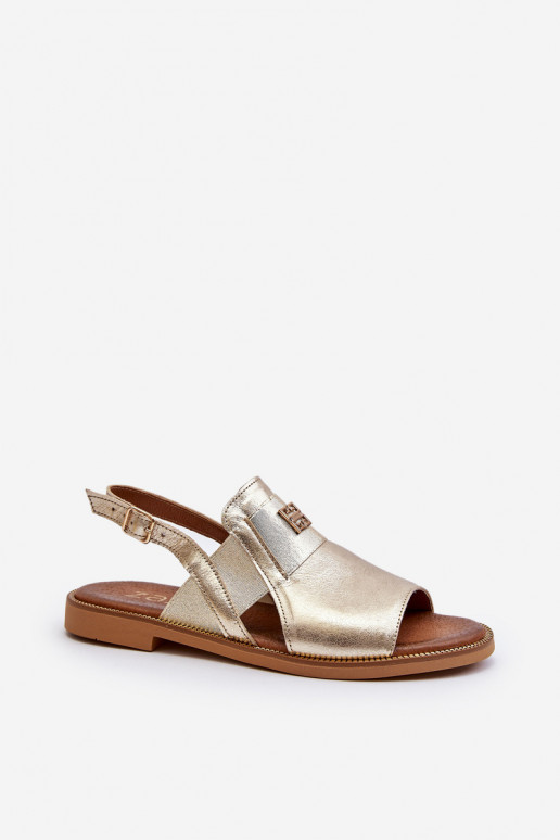 Zazoo 40385 Women's Leather Sandals Gold Zazoo 40385 Women's Leather Sandals Gold