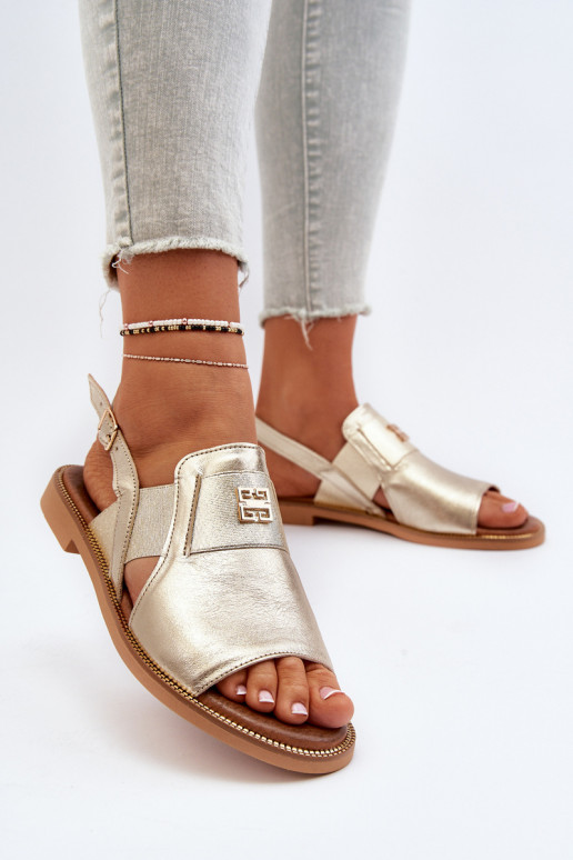 Zazoo 40385 Women's Leather Sandals Gold Zazoo 40385 Women's Leather Sandals Gold