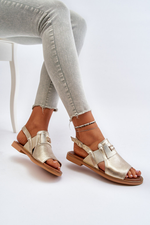 Zazoo 40385 Women's Leather Sandals Gold Zazoo 40385 Women's Leather Sandals Gold