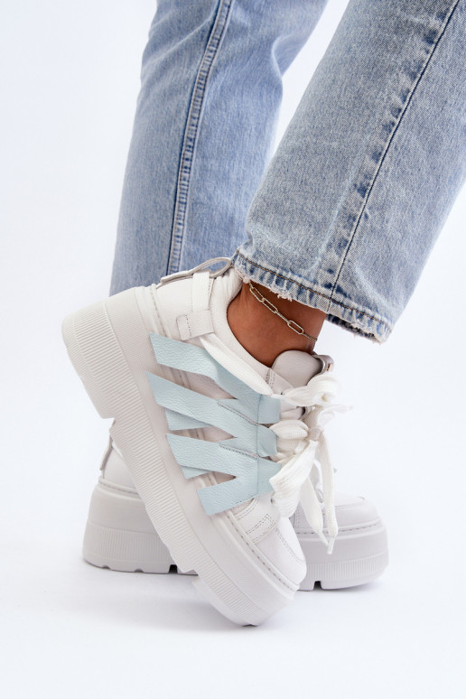 Blue Chunky Platform Sneakers Zazoo 2F-7033 Blue Chunky Platform Sneakers Zazoo 2F-7033