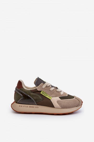 Buty Sportowe Sneakersy Męskie Memory Foam System Big Star NN174345 Khaki 2