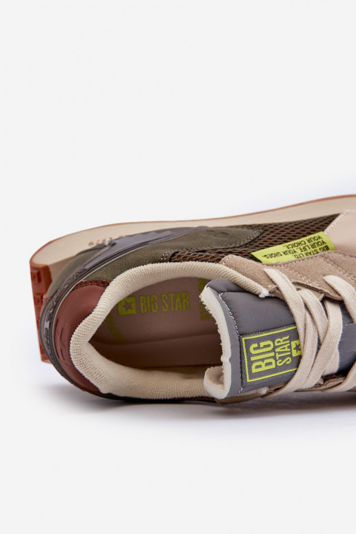 Men's Sports Sneakers with Memory Foam System Big Star NN174345 Khaki