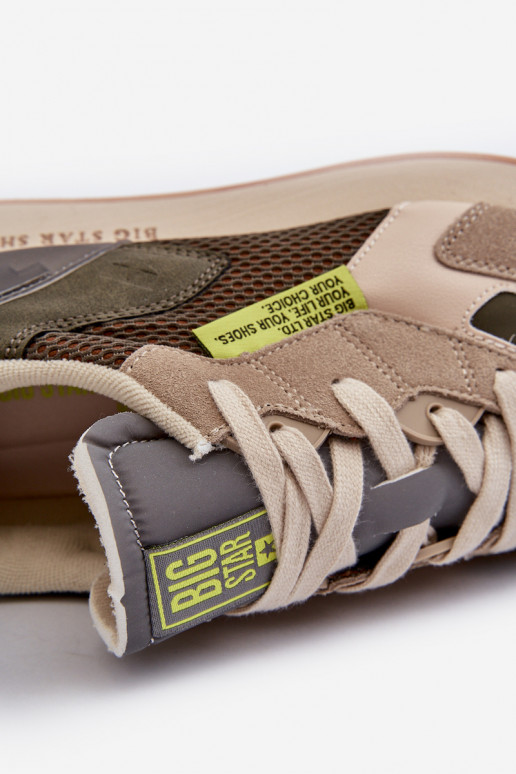 Men's Sports Sneakers with Memory Foam System Big Star NN174345 Khaki