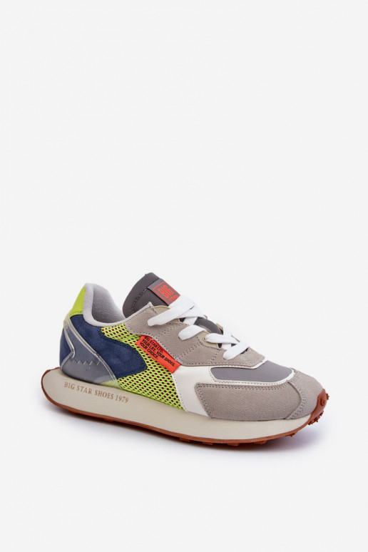 Men's Sports Sneakers with Memory Foam System from Big Star NN174344 Grey Men's Sports Sneakers with Memory Foam System from Big Star NN174344 Grey