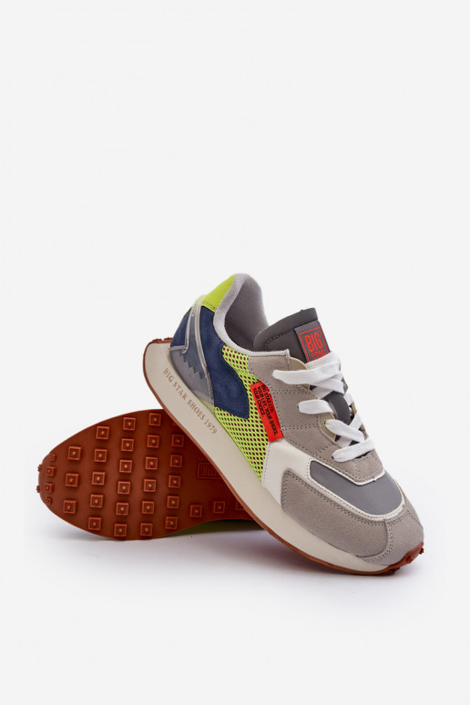 Men's Sports Sneakers with Memory Foam System from Big Star NN174344 Grey Men's Sports Sneakers with Memory Foam System from Big Star NN174344 Grey