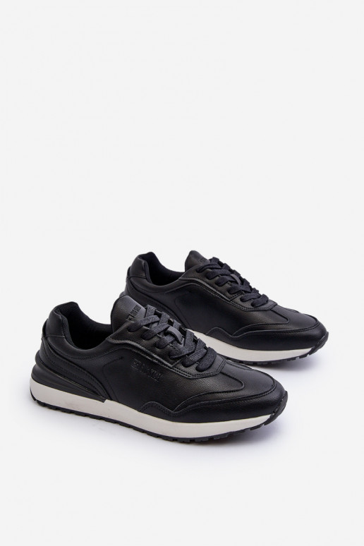 Sneakersy Męskie Skórzane BIG STAR NN174287 Czarne