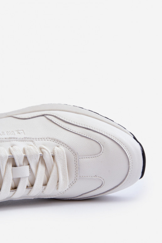 Men's Leather Sneakers BIG STAR NN174288 White Men's Leather Sneakers BIG STAR NN174288 White