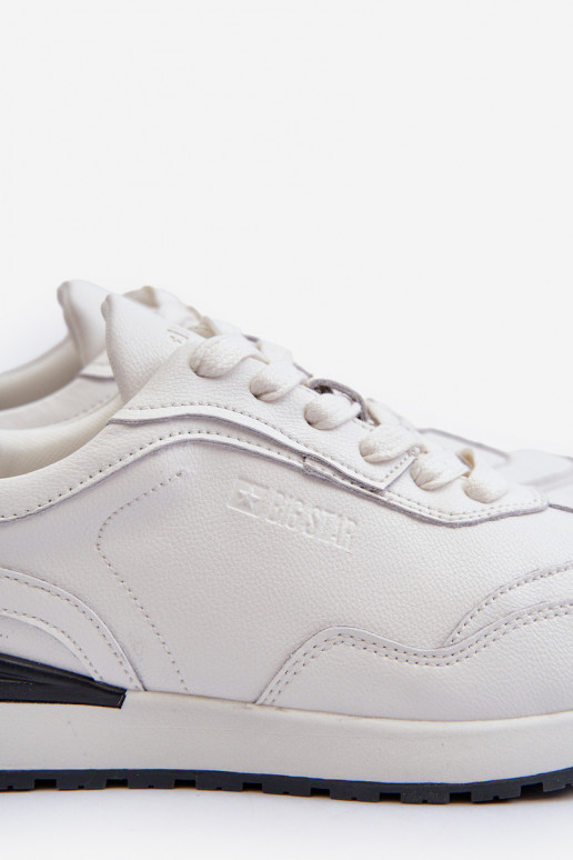 Sneakersy Męskie Skórzane BIG STAR NN174288 Białe