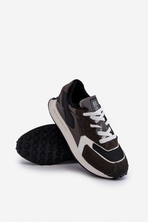 Buty Sportowe Sneakersy Męskie Memory Foam System Big Star NN174347 Czarne