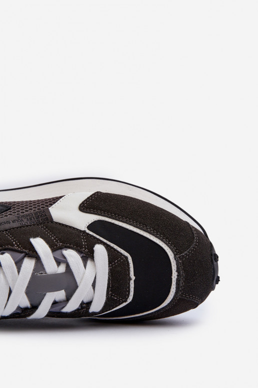 Buty Sportowe Sneakersy Męskie Memory Foam System Big Star NN174347 Czarne