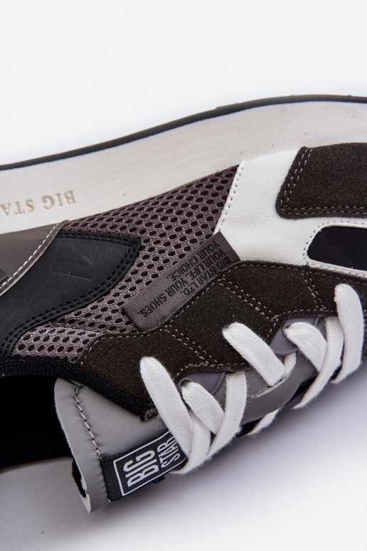 Buty Sportowe Sneakersy Męskie Memory Foam System Big Star NN174347 Czarne