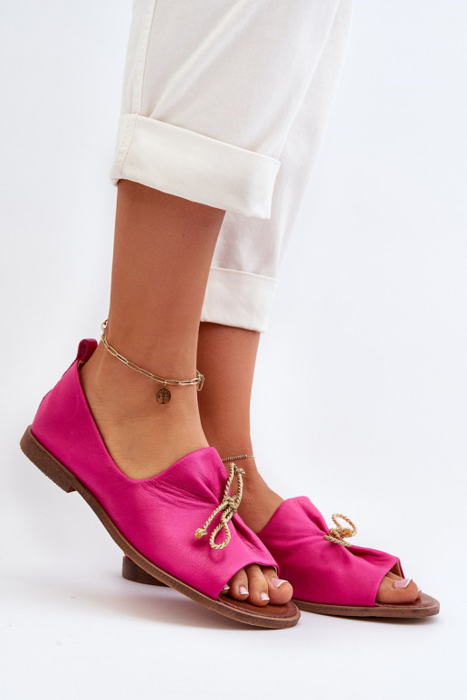 Zazoo 2660 Women's Leather Ballerina Flats Fuchsia Zazoo 2660 Women's Leather Ballerina Flats Fuchsia