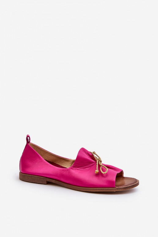 Zazoo 2660 Women's Leather Ballerina Flats Fuchsia Zazoo 2660 Women's Leather Ballerina Flats Fuchsia