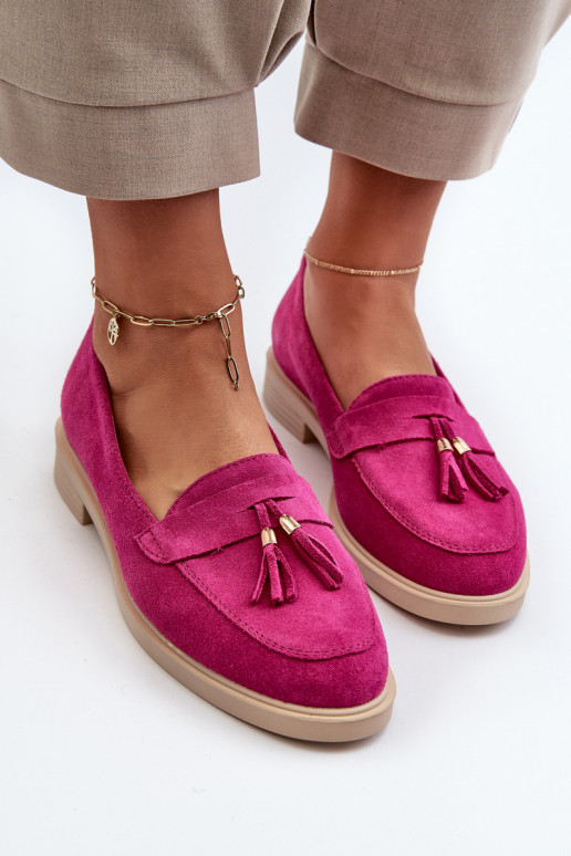 Zazoo 3420 Zamszowe Mokasyny Damskie Na Płaskim Obcasie Fuskja