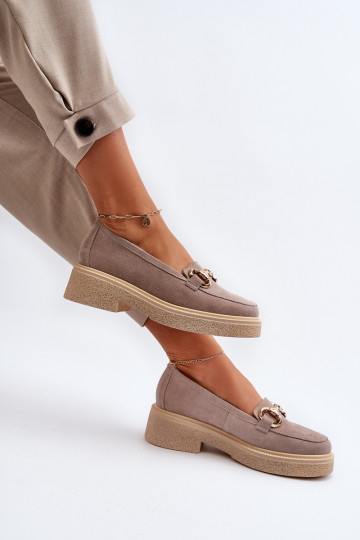 Zazoo 3429 Suede Women's Moccasins With Decoration Brown 2