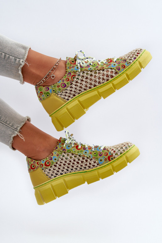 Women's Leather Loafers Maciejka 05850-09 Lime Women's Leather Loafers Maciejka 05850-09 Lime