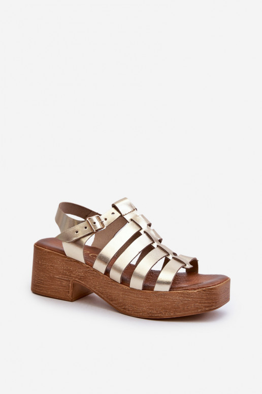 Zazoo 40410 Women's Leather Sandals Gold Zazoo 40410 Women's Leather Sandals Gold