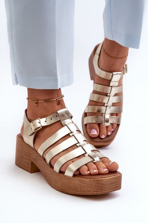 Zazoo 40410 Women's Leather Sandals Gold Zazoo 40410 Women's Leather Sandals Gold