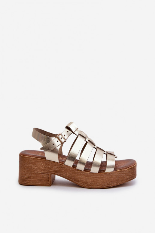 Zazoo 40410 Women's Leather Sandals Gold Zazoo 40410 Women's Leather Sandals Gold
